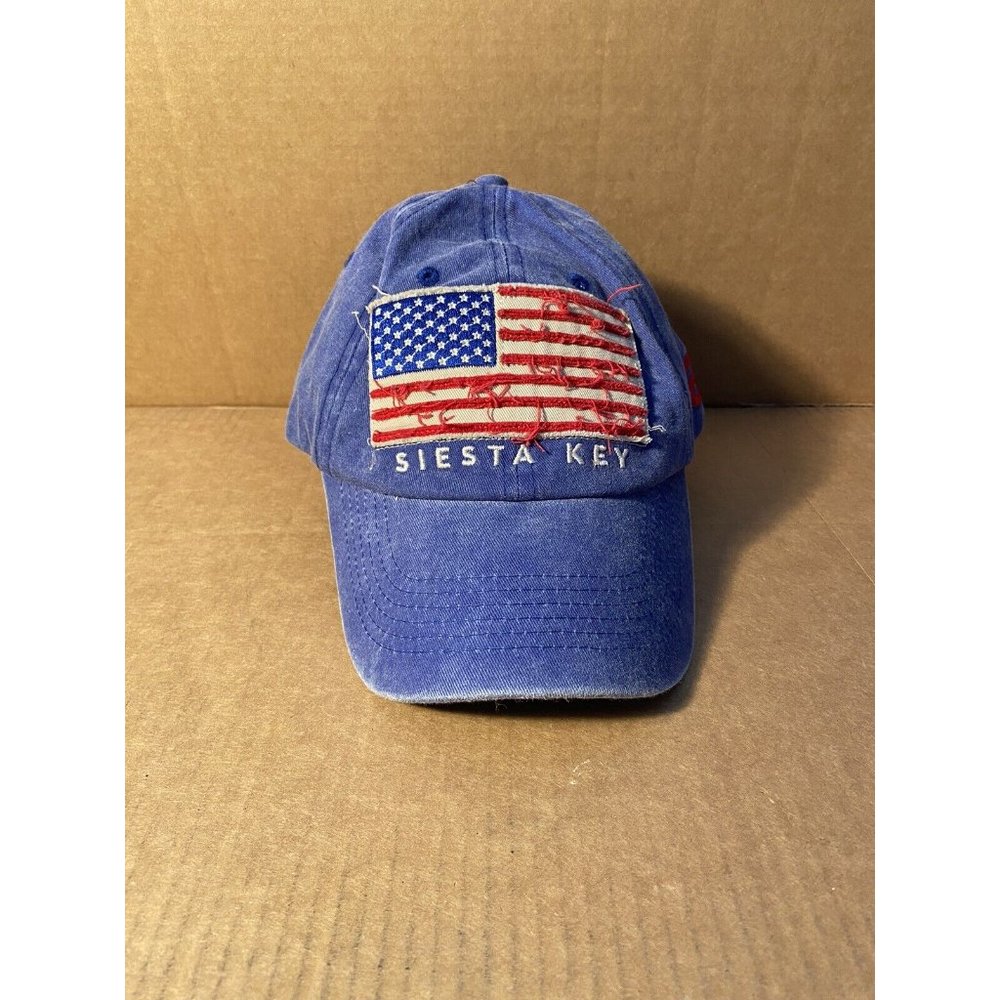 American Flag Embroidered Blue Baseball  Cap Hat One Size
